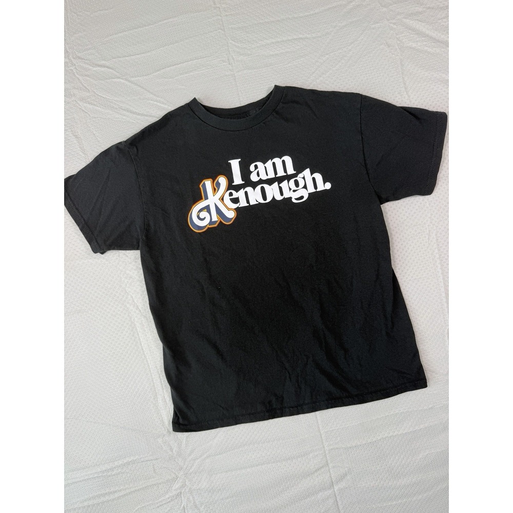 Barbie The Movie I Am Kenough Graphic T-Shirt Mens Small Black S Shirt Top